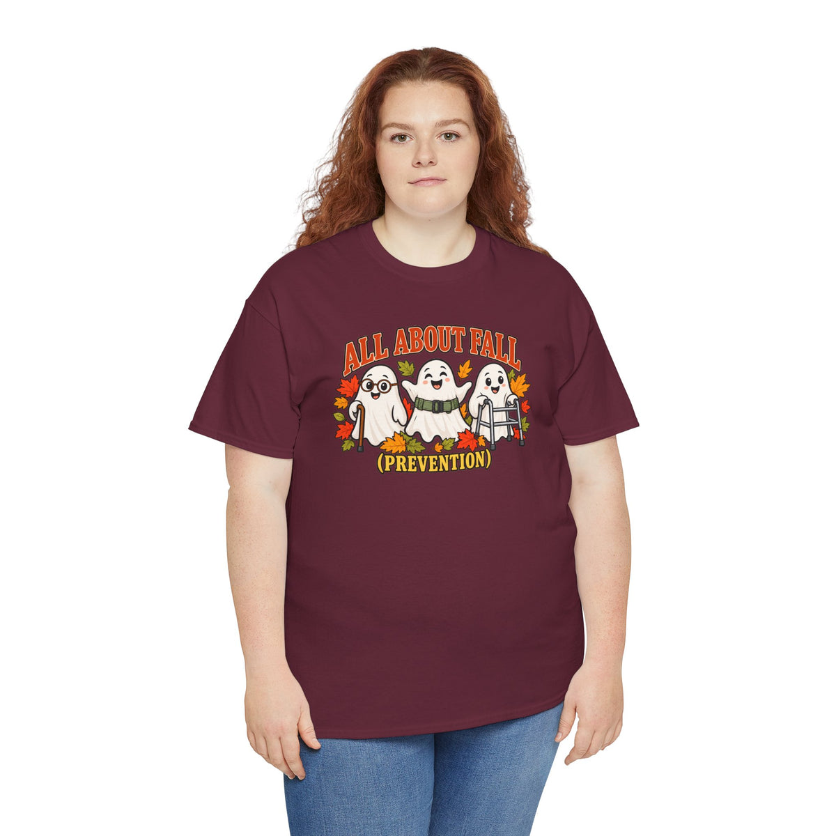All About Fall (Prevention) Ghost Tee — Cute Halloween Autumn T-Shirt