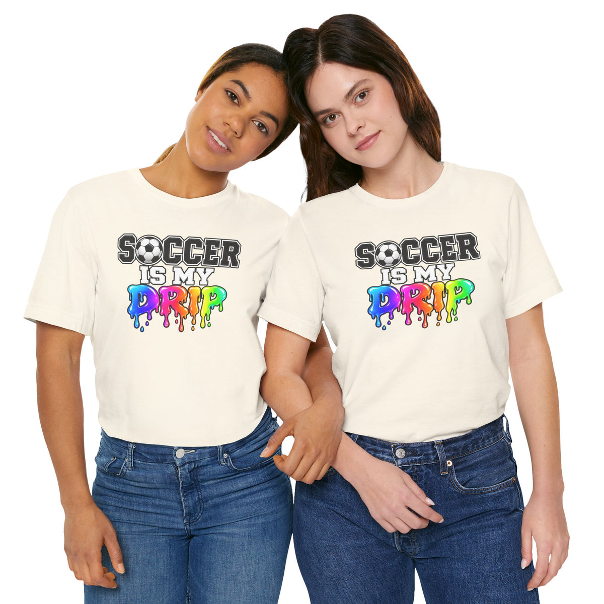 Soccer Is My Drip T-Shirt — Colorful Rainbow Drip Soccer Tee for Players & Fans