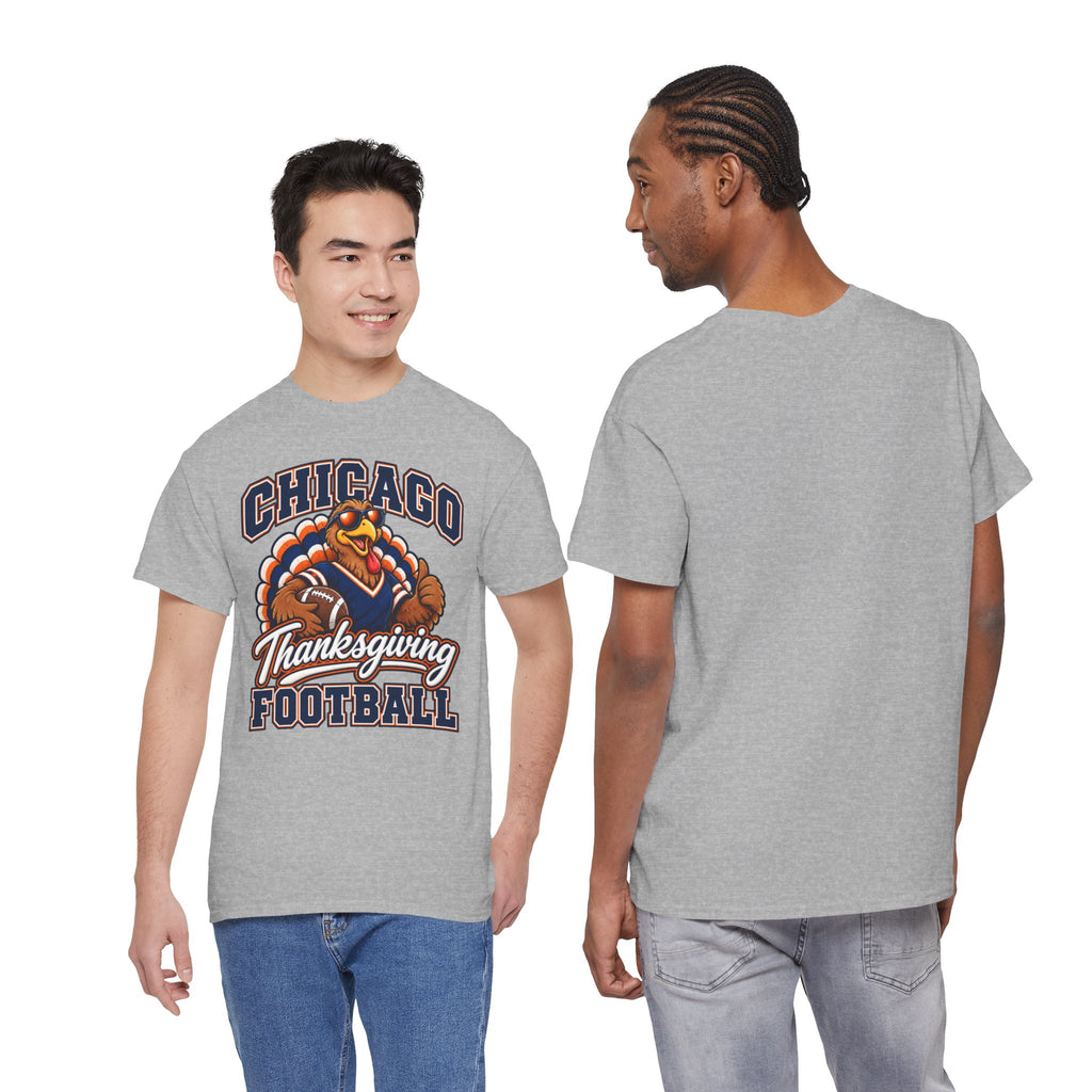 Chicago Thanksgiving Football T-Shirt — Turkey Mascot Game Day Tee