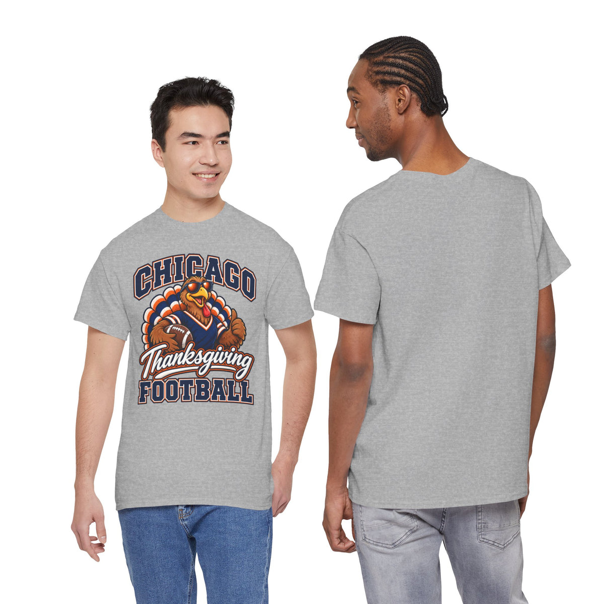 Chicago Thanksgiving Football T-Shirt — Turkey Mascot Game Day Tee