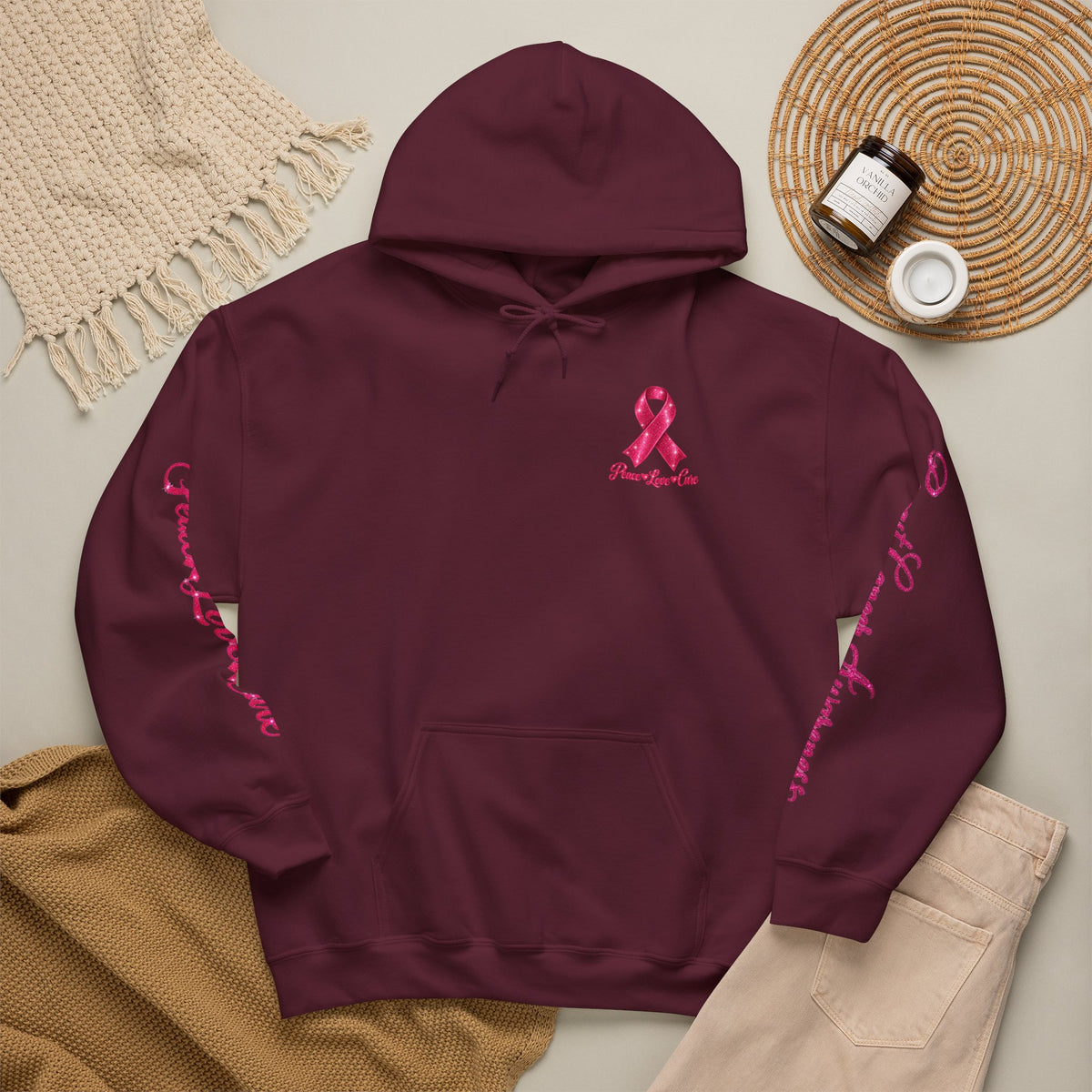 Pink Ribbon Breast Cancer Awareness Hoodie
