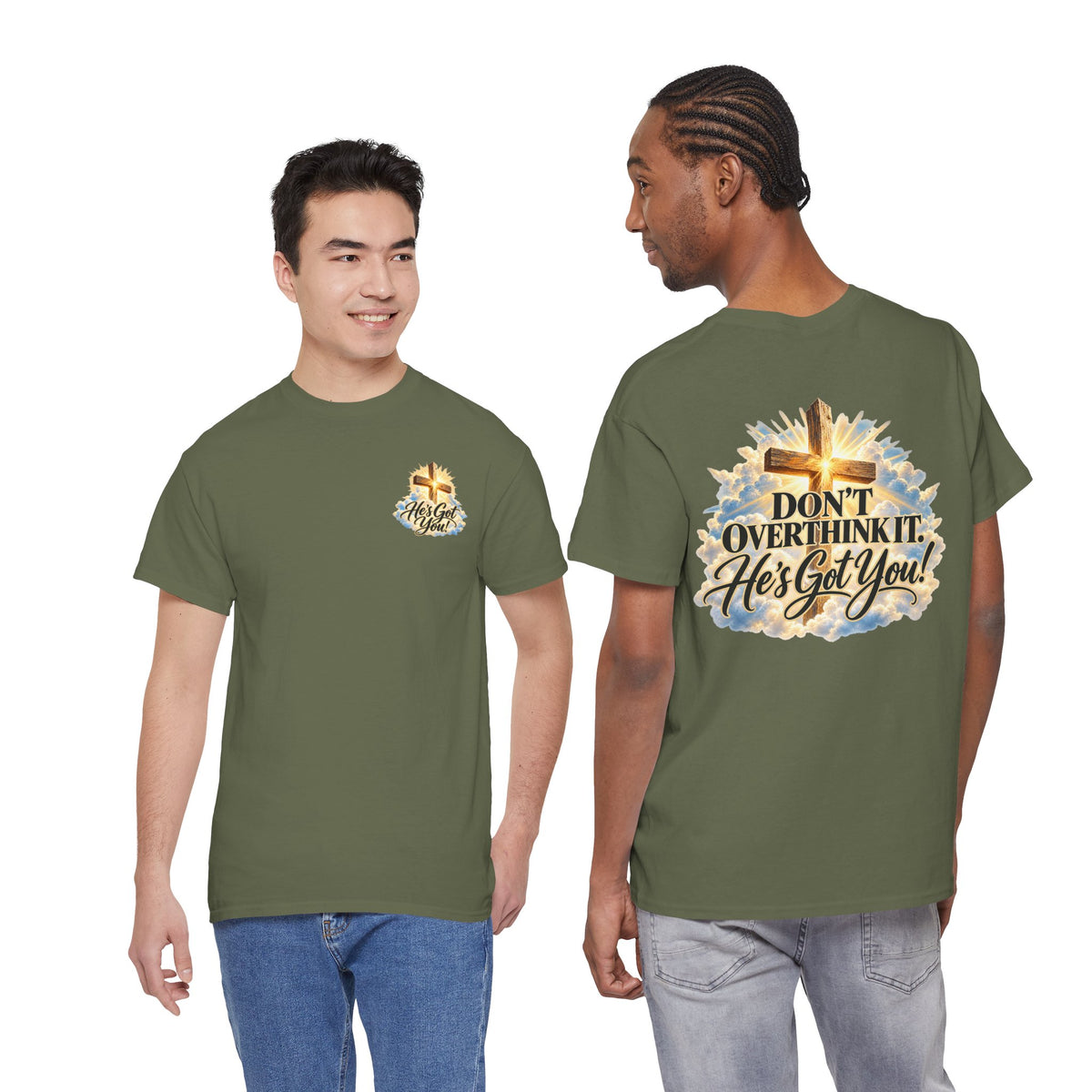 Don't Overthink It He's Got You Tee — Christian Cross Inspirational T‑Shirt