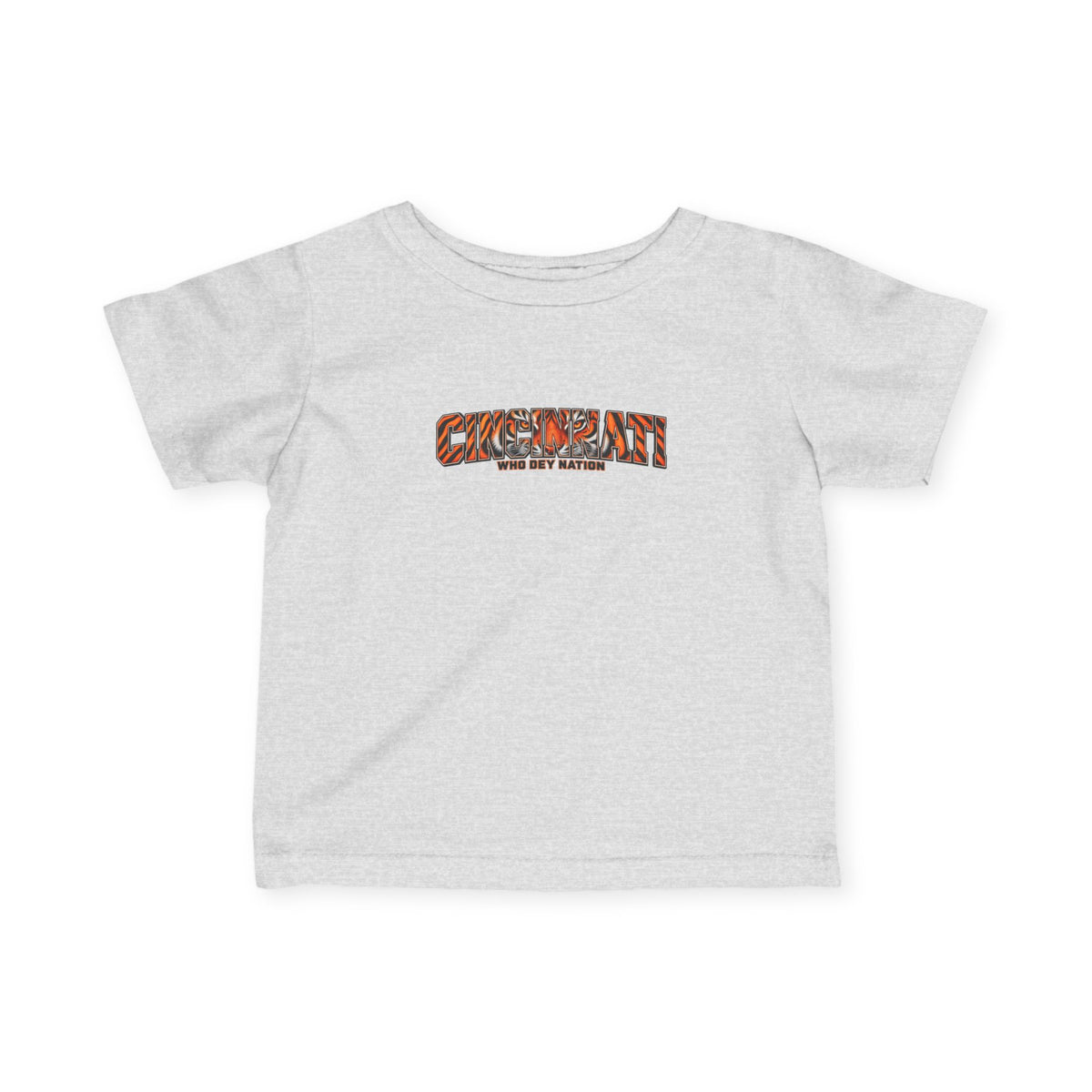 Infant Tee — "CINCINNATI" Tiger Print Baby Shirt