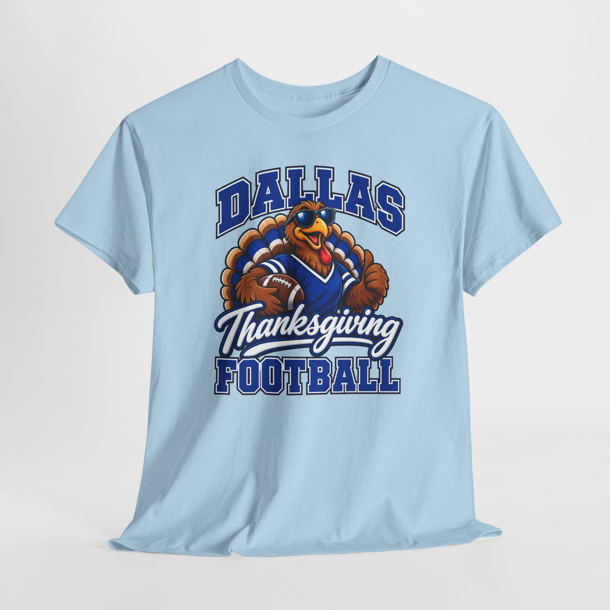 Dallas Thanksgiving Football T-Shirt — Turkey Mascot Game Day Tee