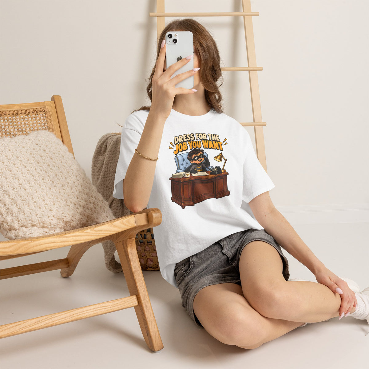 Dress for the Job You Want T-Shirt — Motivational Office Career Tee