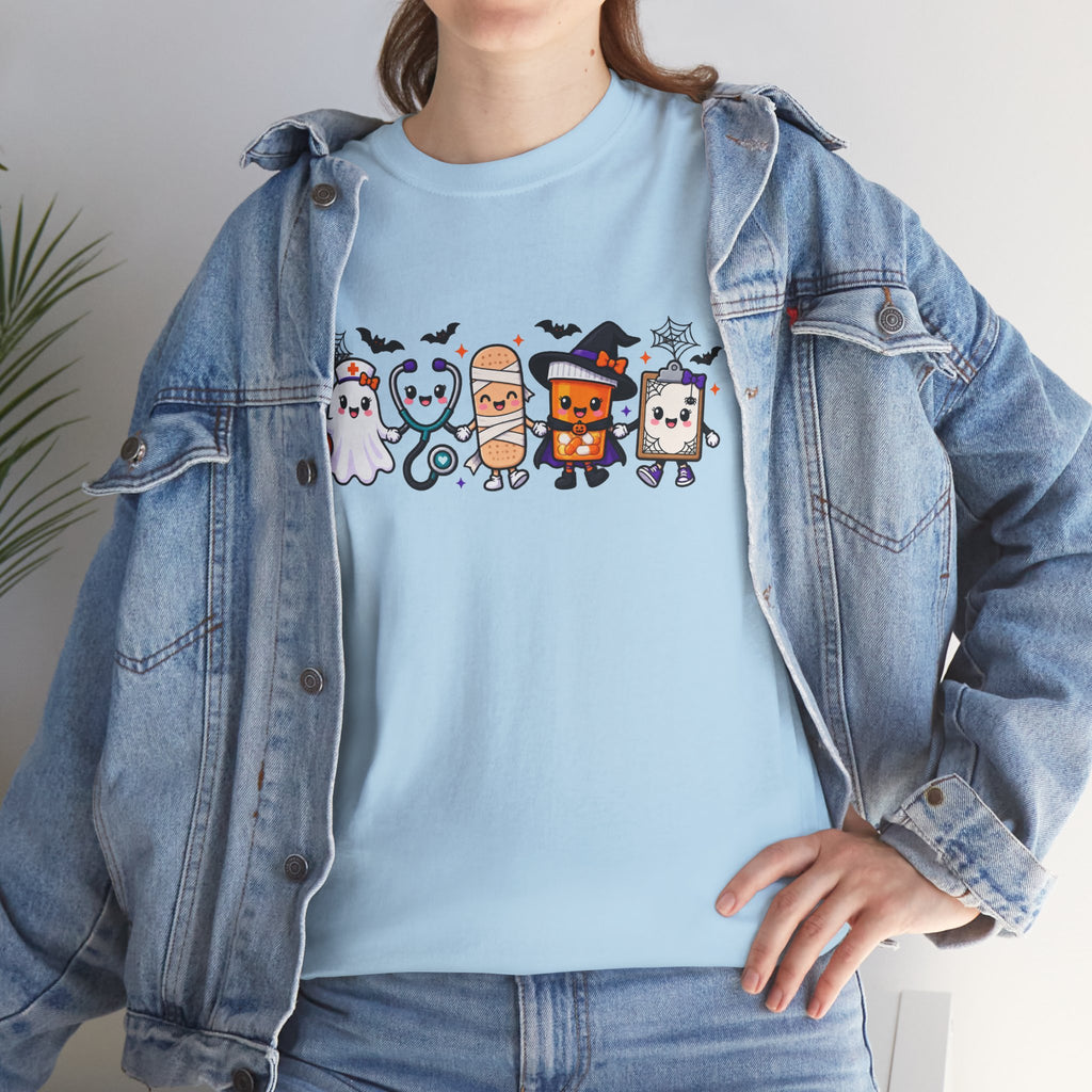 Halloween Candy Characters Tee — Cute Trick-or-Treat Ghosts & Candy Corn Shirt