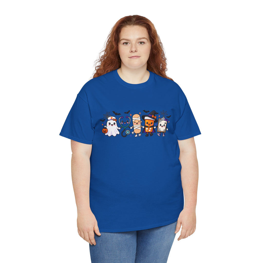 Halloween Candy Characters Tee — Cute Trick-or-Treat Ghosts & Candy Corn Shirt