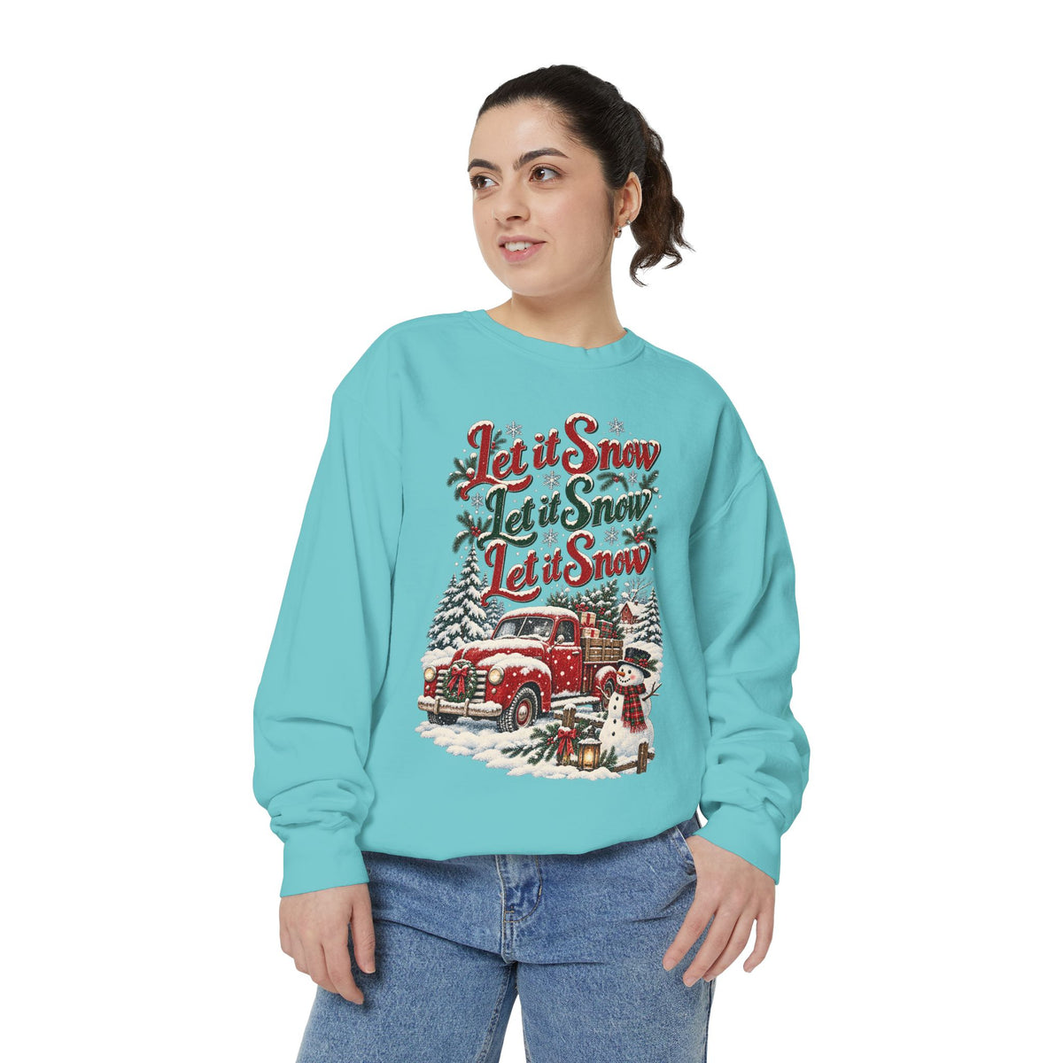 Let It Snow Vintage Truck Sweatshirt