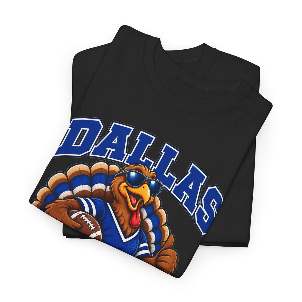 Dallas Thanksgiving Football T-Shirt — Turkey Mascot Game Day Tee
