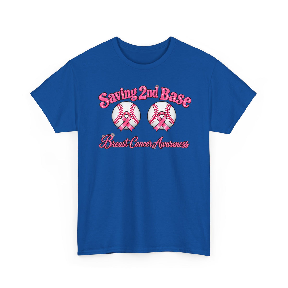 Saving 2nd Base Breast Cancer Awareness T-Shirt