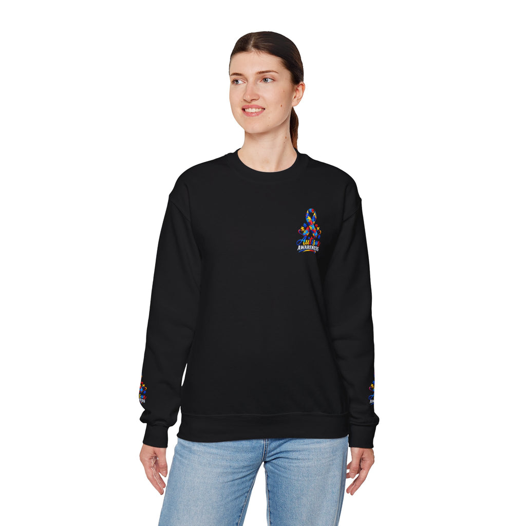 Autism Awareness Crewneck Sweatshirt — Color Outside the Lines Design