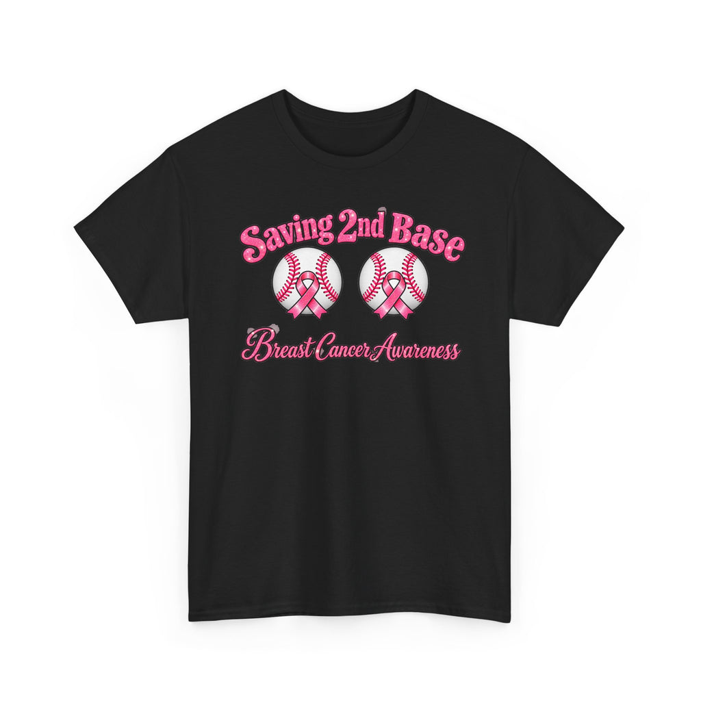 Saving 2nd Base Breast Cancer Awareness T-Shirt