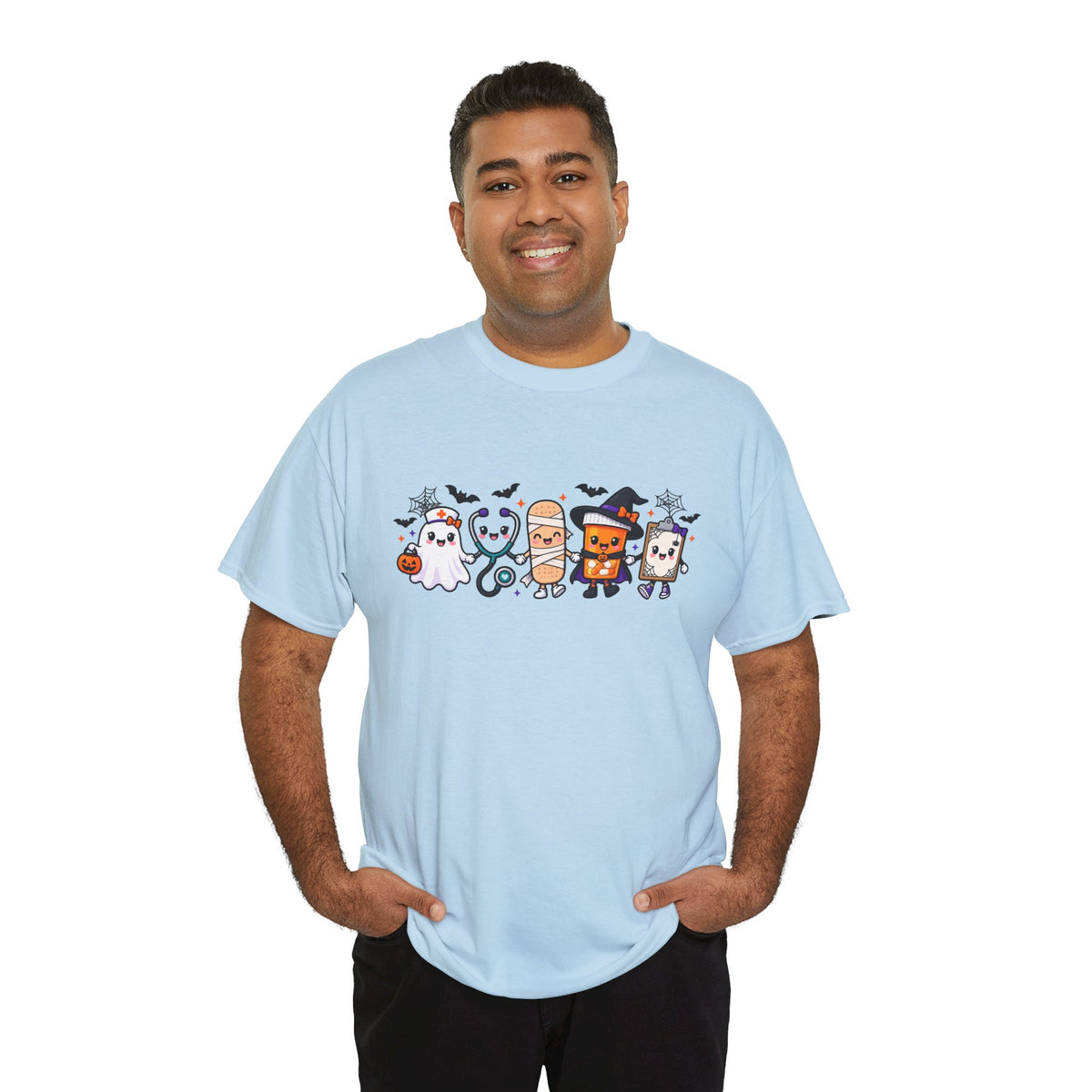 Halloween Candy Characters Tee — Cute Trick-or-Treat Ghosts & Candy Corn Shirt