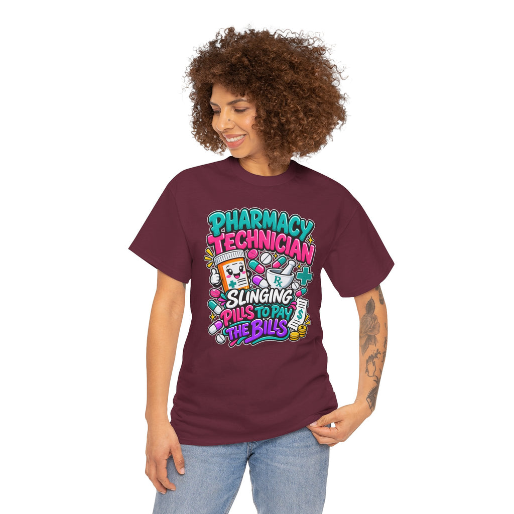 Pharmacy Technician T‑Shirt — "Slinging Pills to Pay the Bills" Graphic Tee