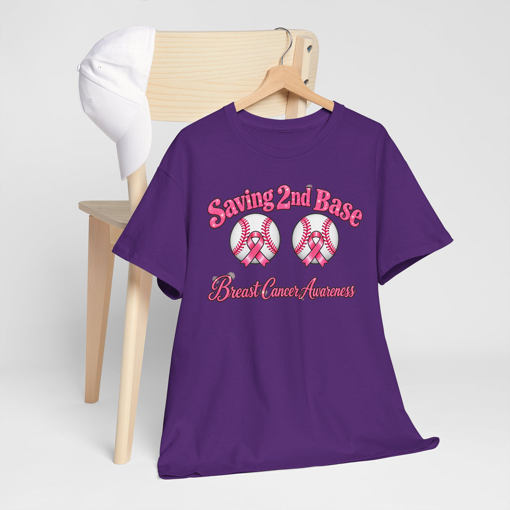 Saving 2nd Base Breast Cancer Awareness T-Shirt