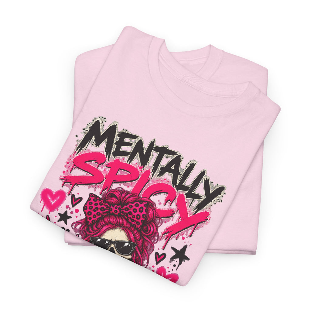 Mentally Spicy Skeleton Graphic T-Shirt