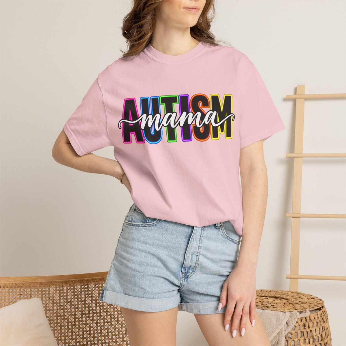 Autism Mama T-Shirt — Colorful Pride Support Tee for Moms