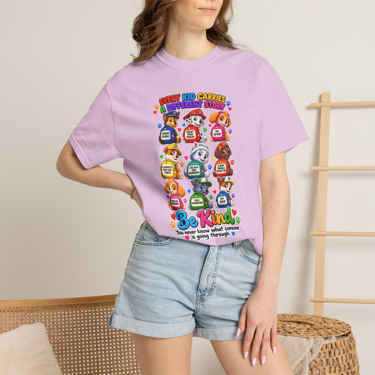 Be Kind Every Kid Carries Inspirational T-Shirt