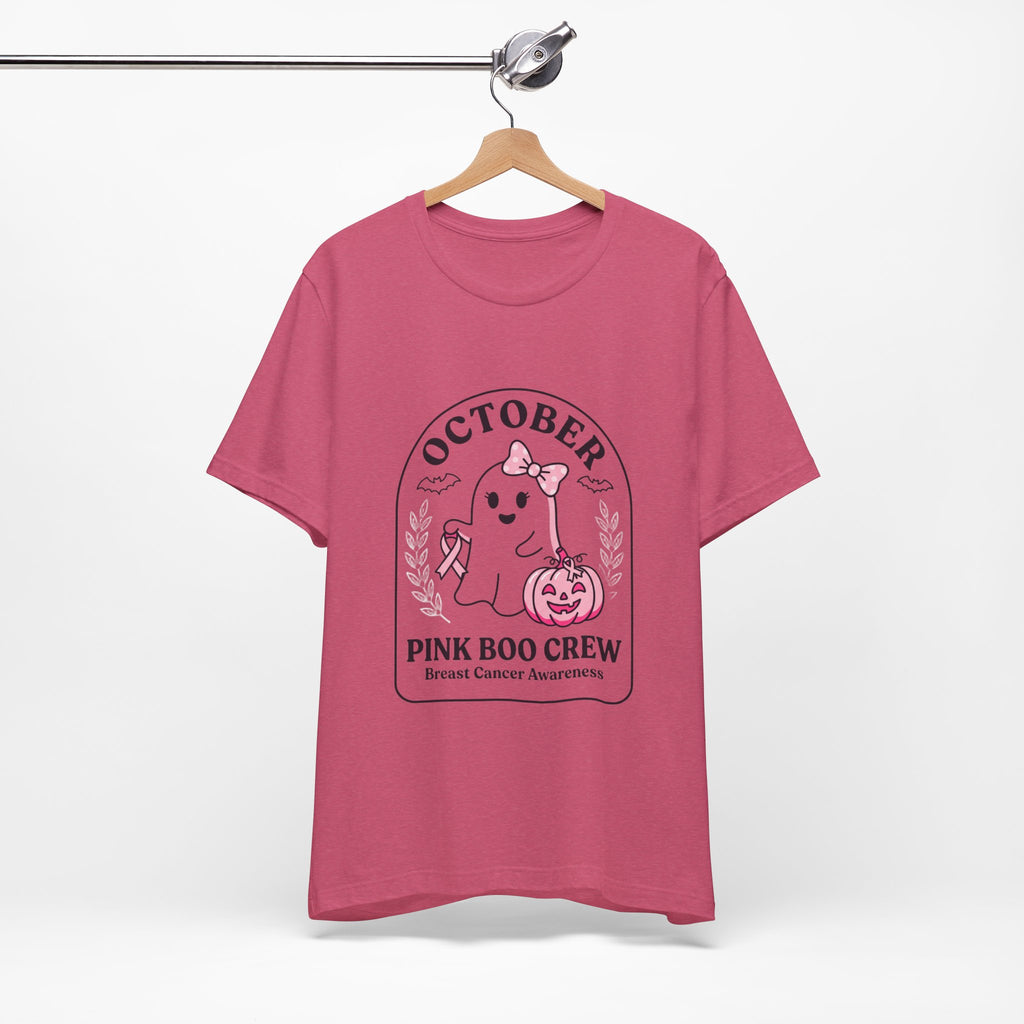October Pink Boo Crew Tee — Breast Cancer Awareness Ghost T-Shirt