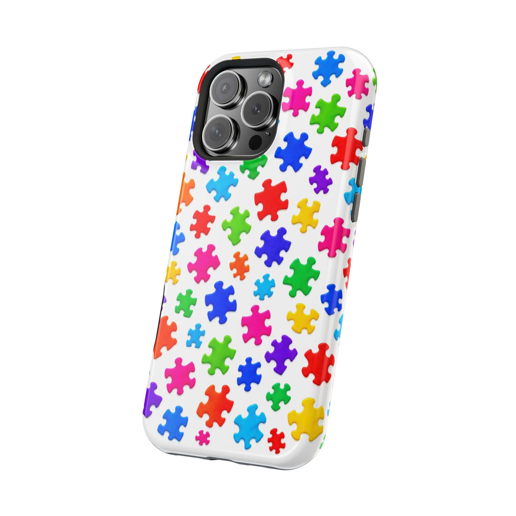 Autism Puzzle Pattern Magnetic Impact-Resistant Phone Case