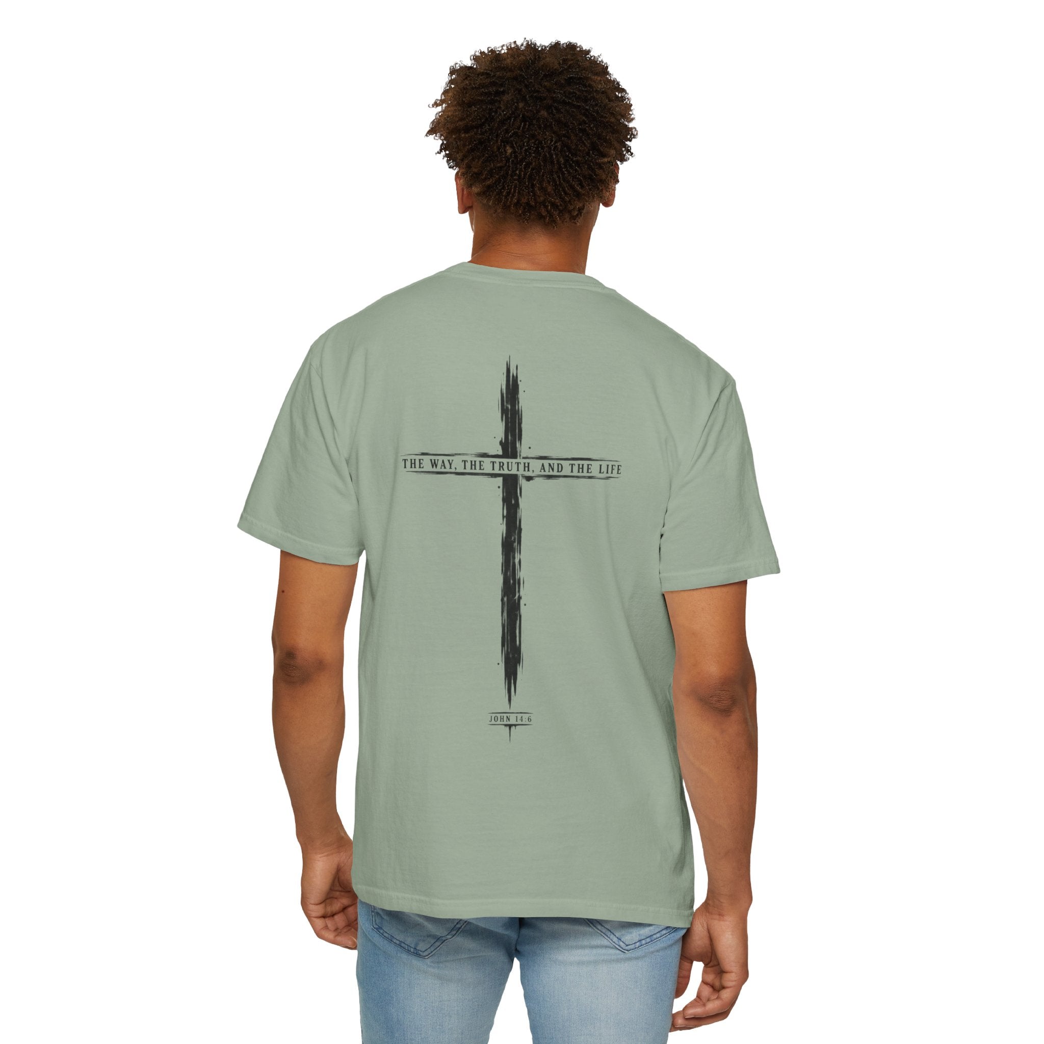 Christian Cross T-Shirt — 'The Way, The Truth, The Life' Religious Tee