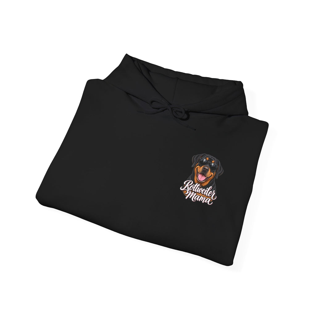 Rottweiler Mama Hoodie — Cute Rottie Portrait Pullover for Dog Moms