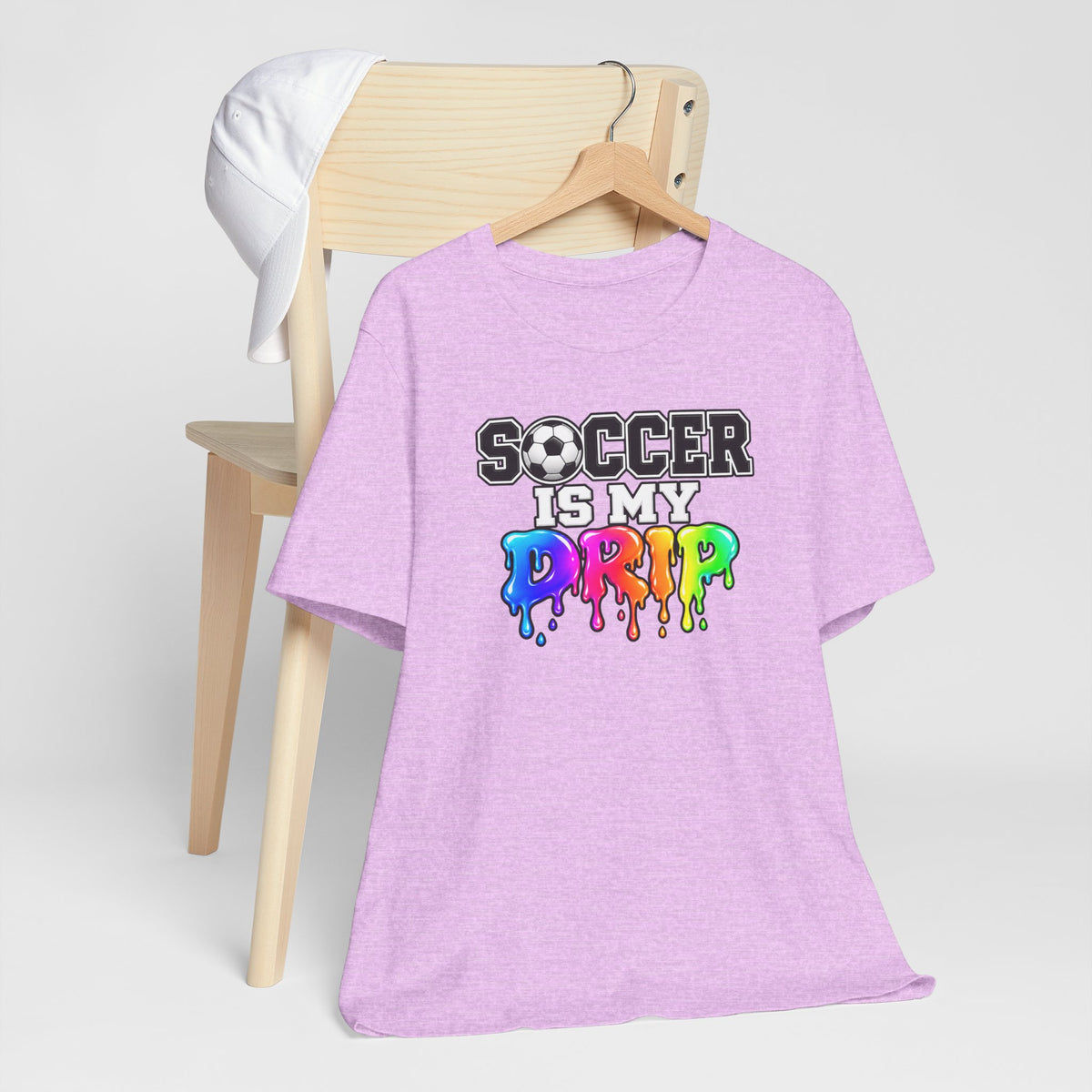 Soccer Is My Drip T-Shirt — Colorful Rainbow Drip Soccer Tee for Players & Fans