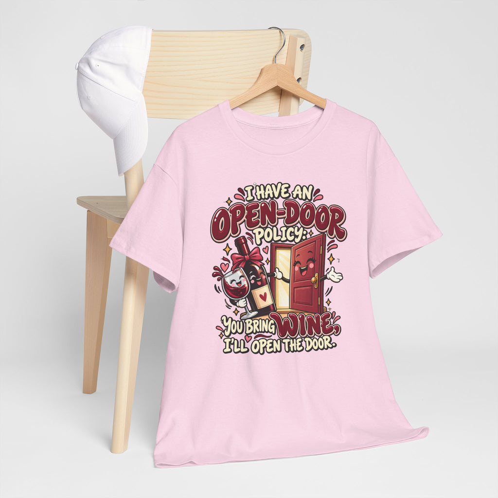 Open-Door Policy Wine Lover T-Shirt