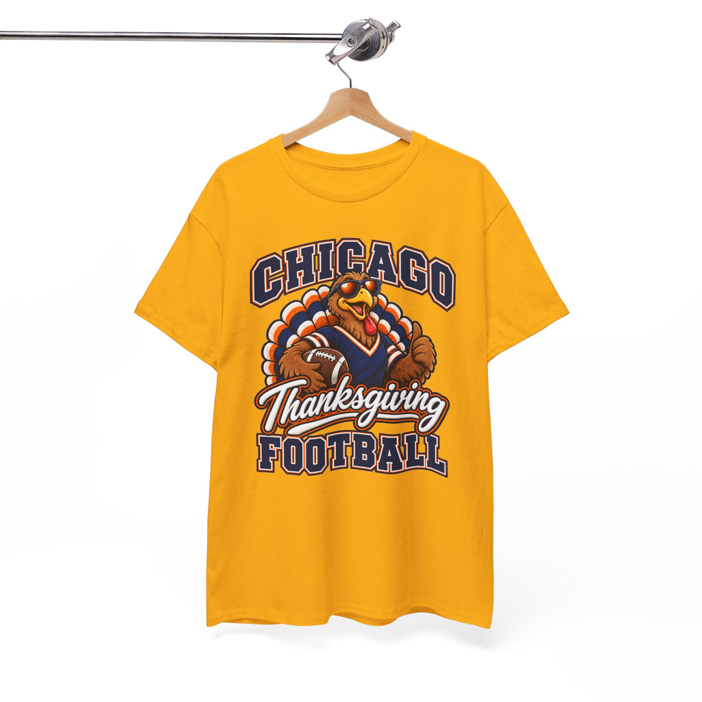Chicago Thanksgiving Football T-Shirt — Turkey Mascot Game Day Tee
