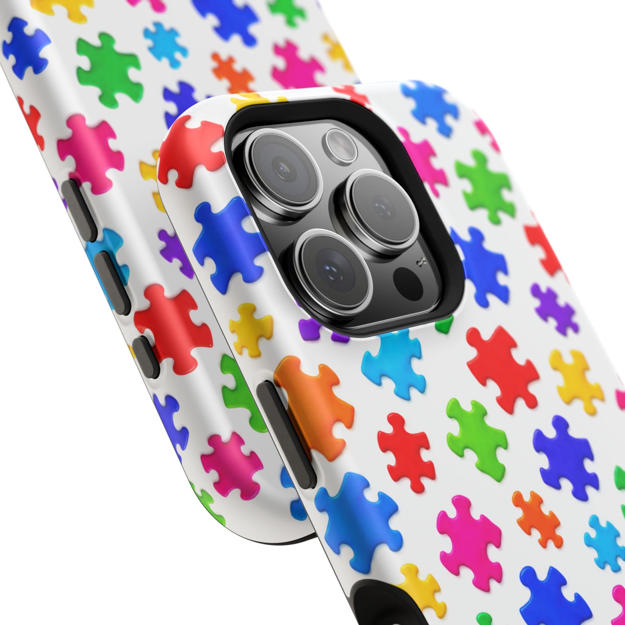 Autism Puzzle Pattern Magnetic Impact-Resistant Phone Case