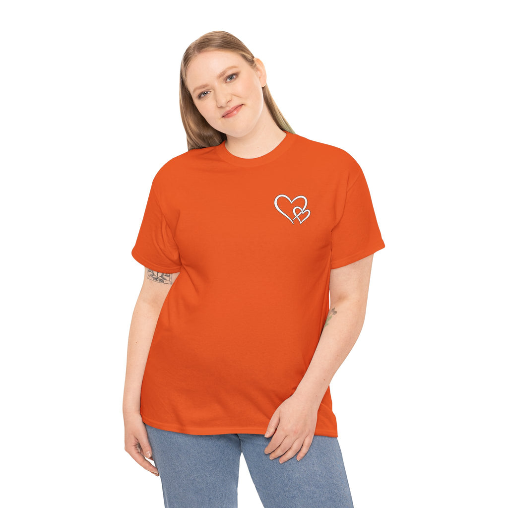 Inspirational Heart T-Shirt – "To the Person Behind Me: You Are Amazing, Beautiful and Enough" Motivational Tee