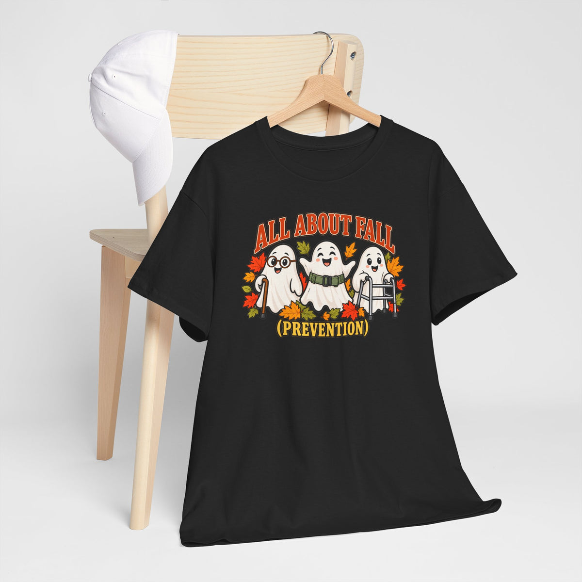 All About Fall (Prevention) Ghost Tee — Cute Halloween Autumn T-Shirt