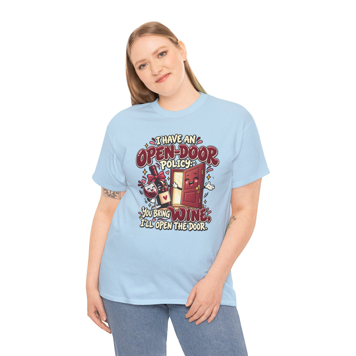 Open-Door Policy Wine Lover T-Shirt