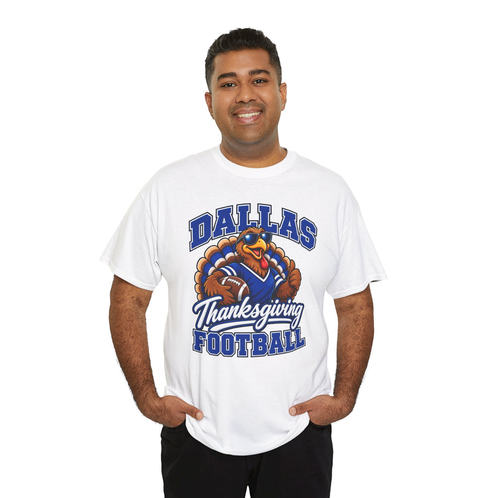 Dallas Thanksgiving Football T-Shirt — Turkey Mascot Game Day Tee