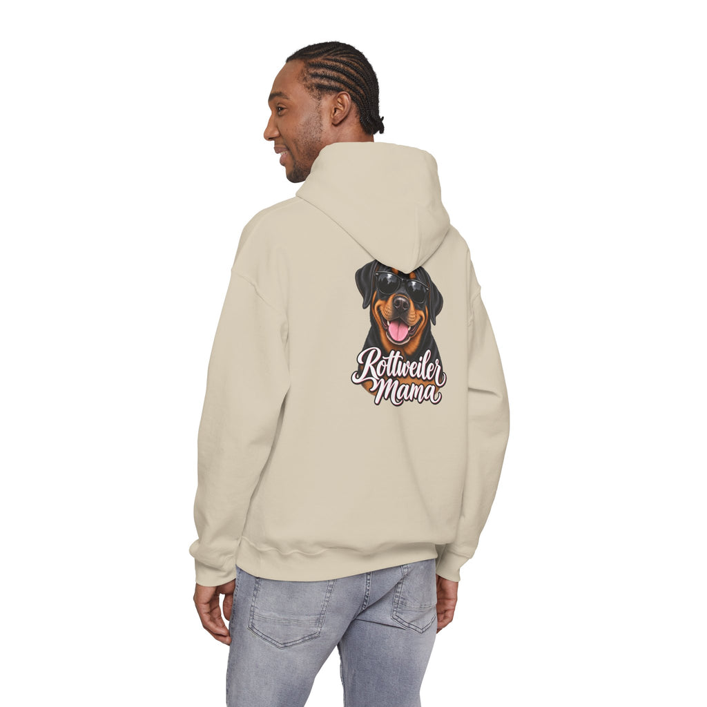 Rottweiler Mama Hoodie — Cute Rottie Portrait Pullover for Dog Moms
