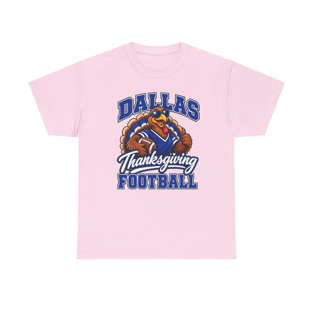 Dallas Thanksgiving Football T-Shirt — Turkey Mascot Game Day Tee