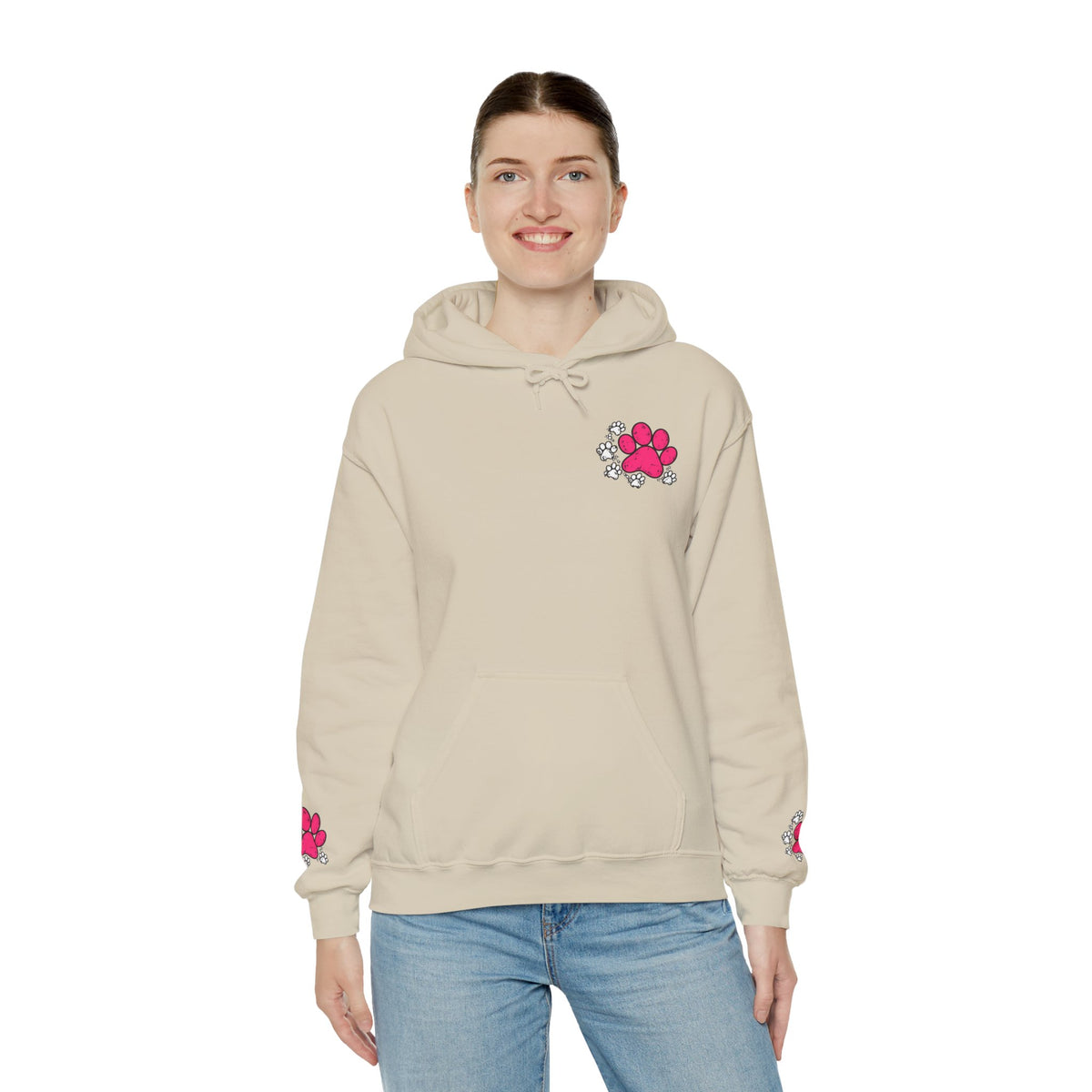 My Shadow Has Four Legs and a Tail Paw Print Hoodie