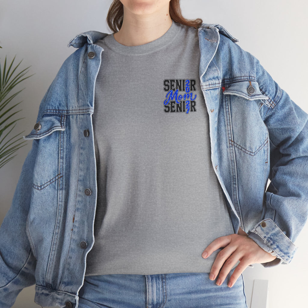 Senior Mom 2027 T-Shirt — Back Print Proud Senior Parent Tee