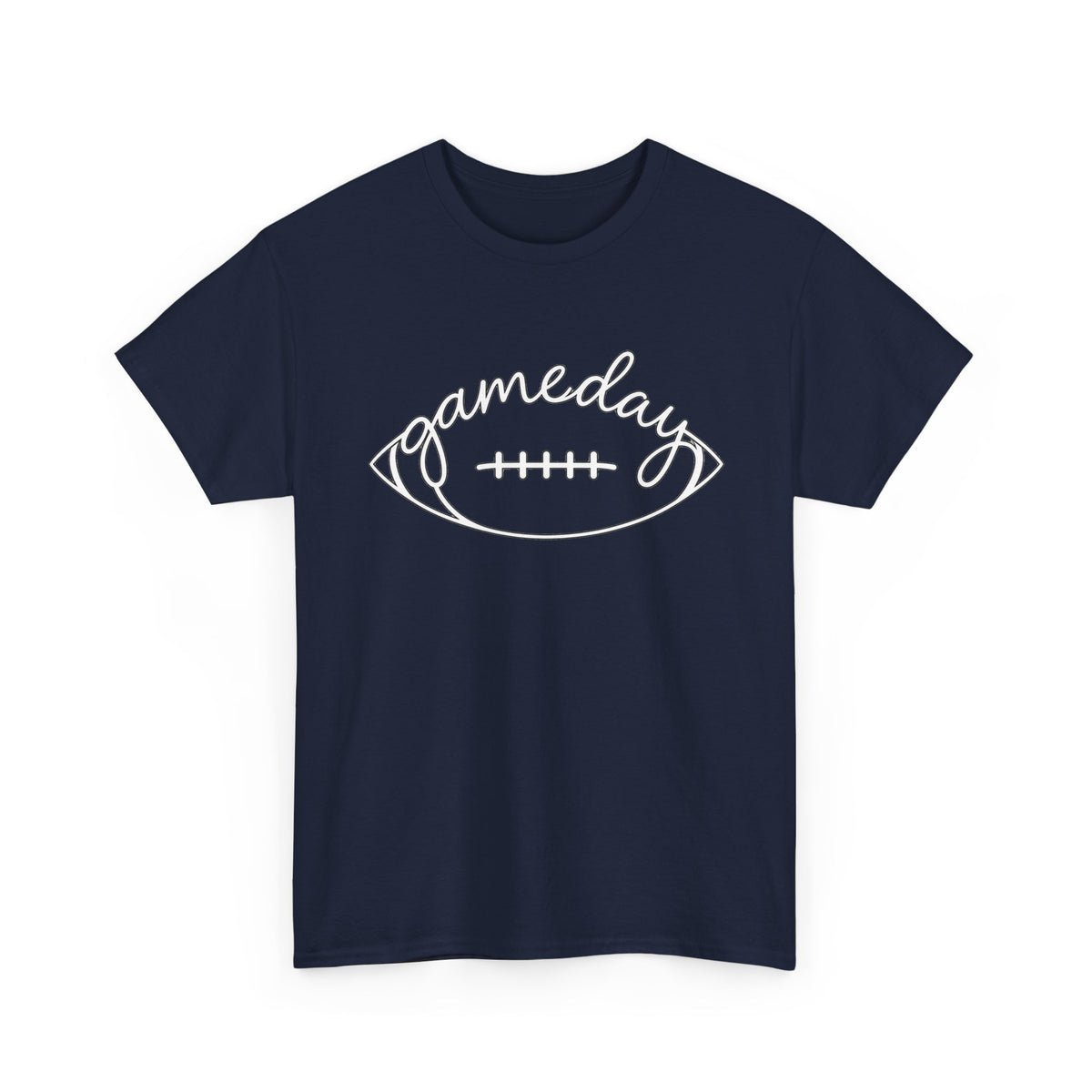 Gameday Football Tee — 'gameday' Script Football Graphic T-Shirt