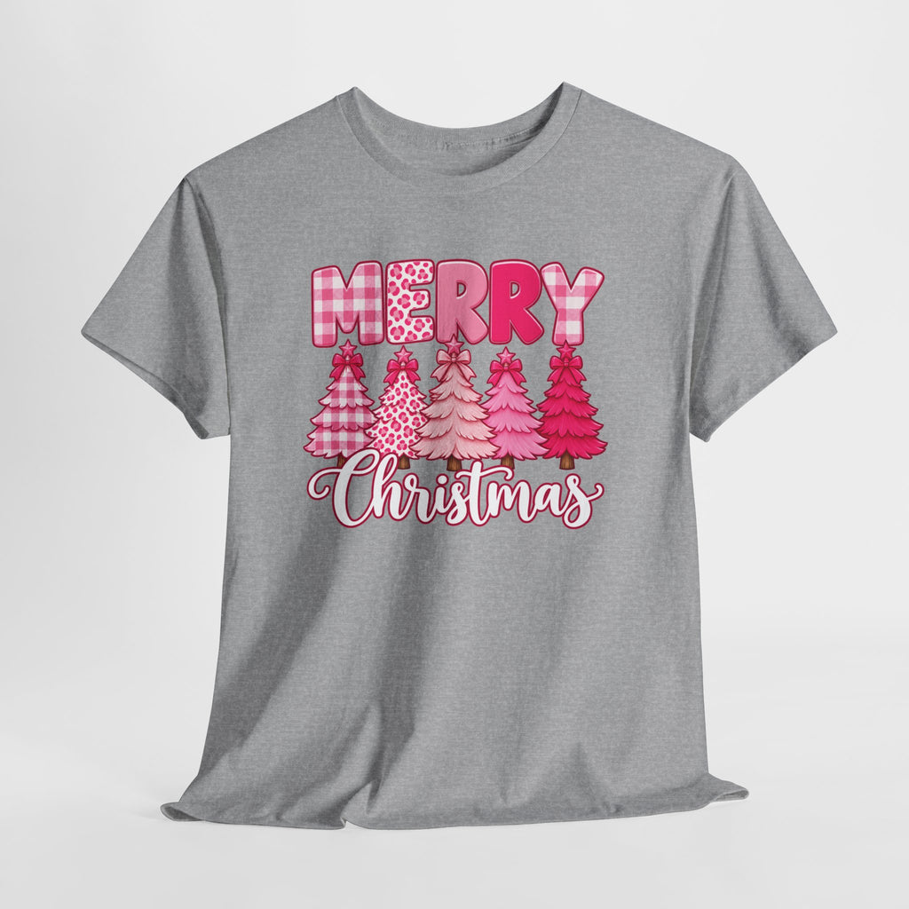 Merry Christmas Pink Christmas Tree T-Shirt