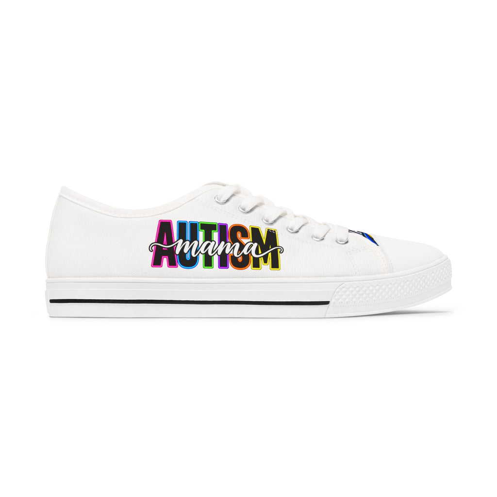 Low Top Sneakers — "Autism Mama" Multicolor Graphic