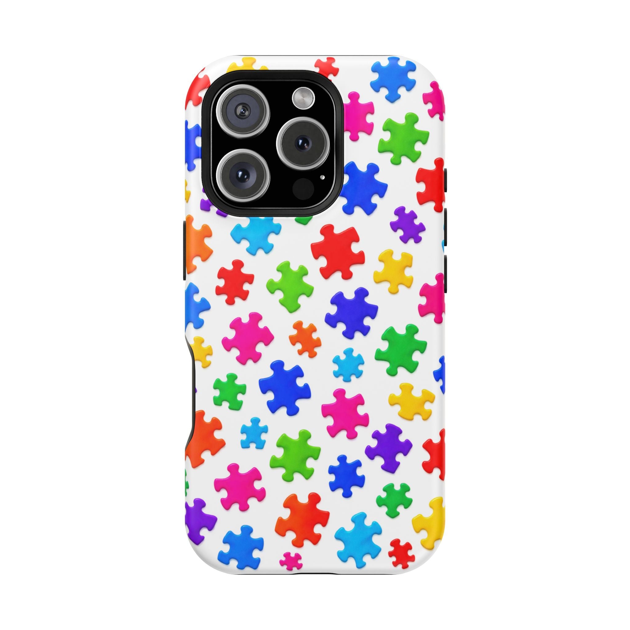 Autism Puzzle Pattern Magnetic Impact-Resistant Phone Case