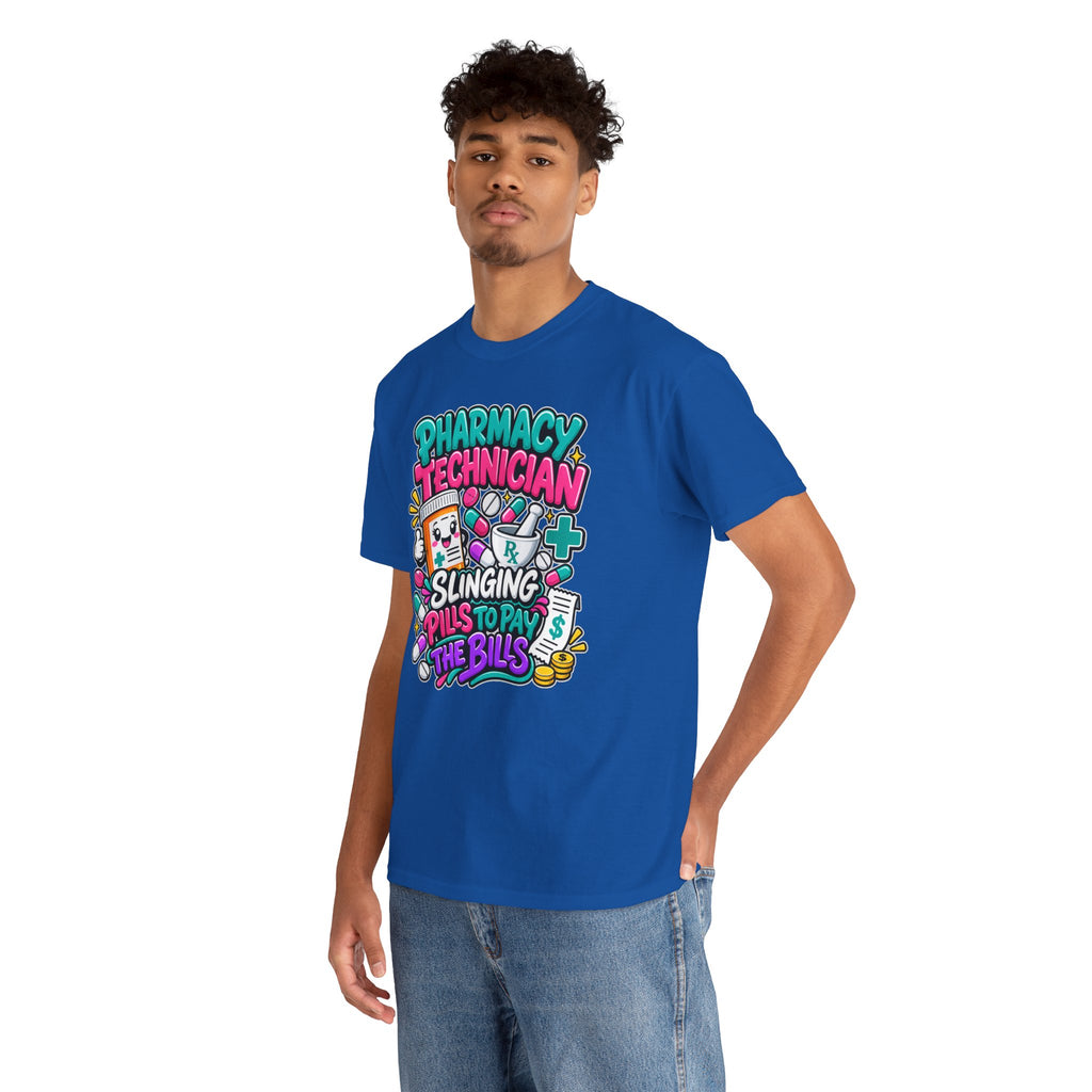 Pharmacy Technician T‑Shirt — "Slinging Pills to Pay the Bills" Graphic Tee