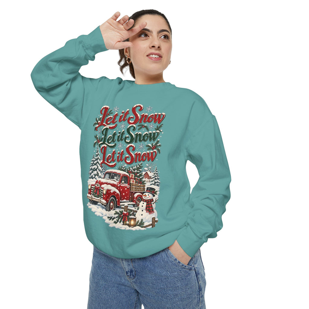 Let It Snow Vintage Truck Sweatshirt