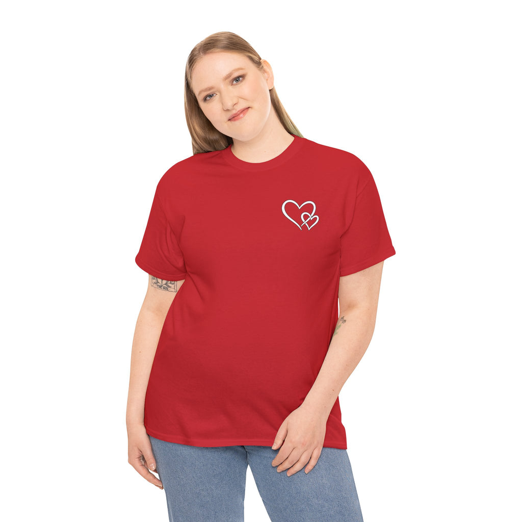 Inspirational Heart T-Shirt – "To the Person Behind Me: You Are Amazing, Beautiful and Enough" Motivational Tee
