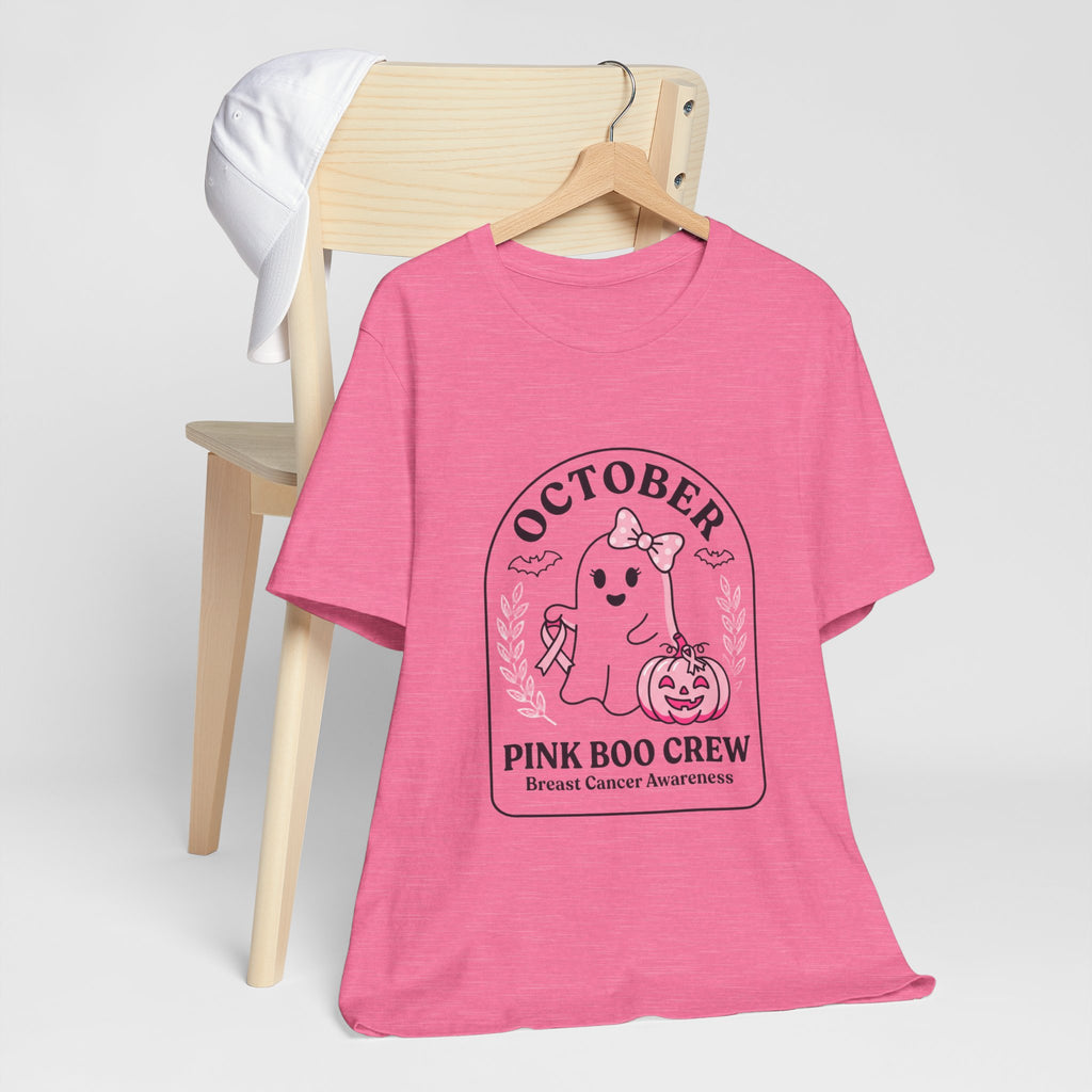 October Pink Boo Crew Tee — Breast Cancer Awareness Ghost T-Shirt