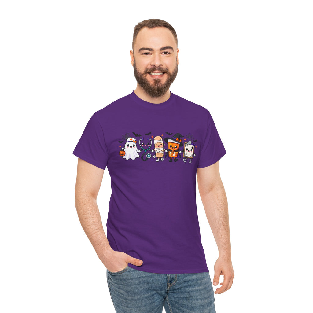Halloween Candy Characters Tee — Cute Trick-or-Treat Ghosts & Candy Corn Shirt