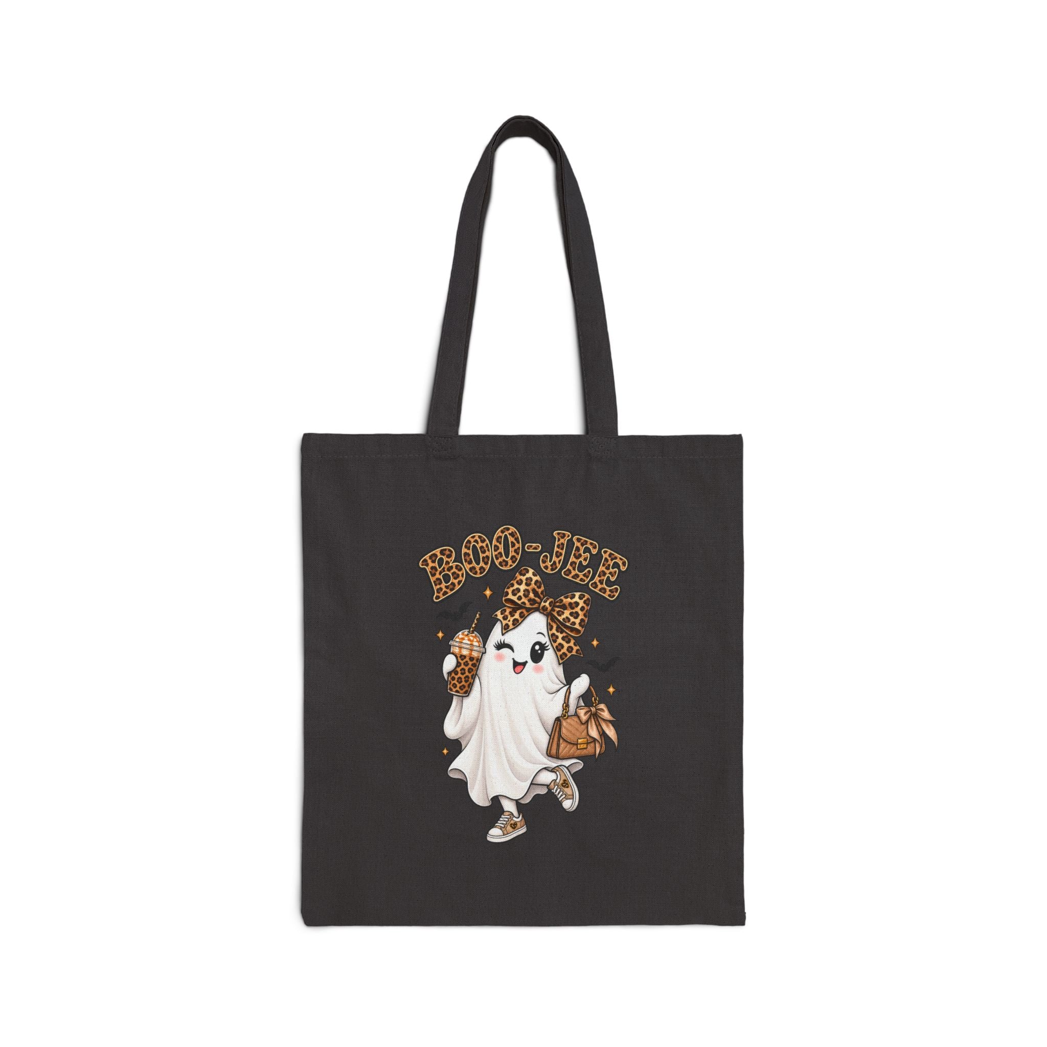 Boo-Yah Leopard Ghost Halloween Tote Bag