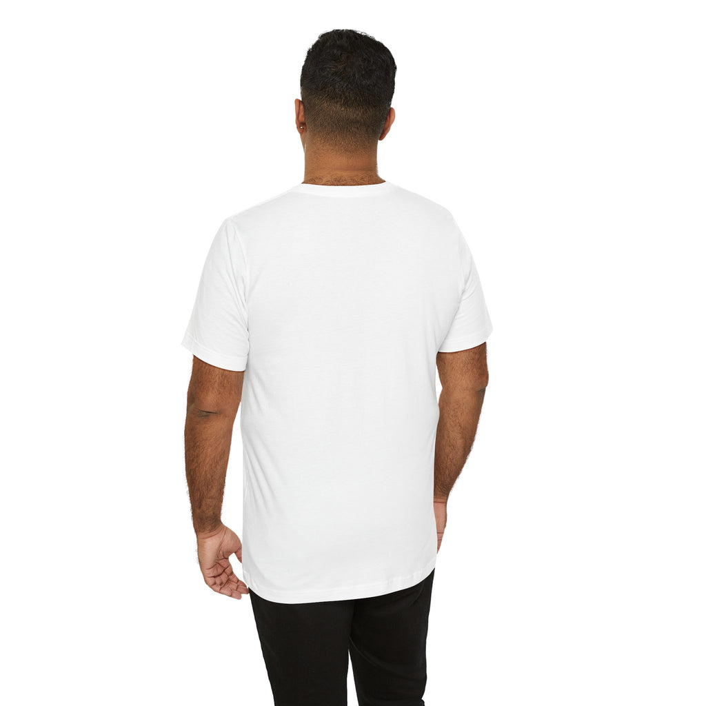 Autism Awareness Ribbon Chest Tee — 'Different, Not Less' Short Sleeve T-Shirt