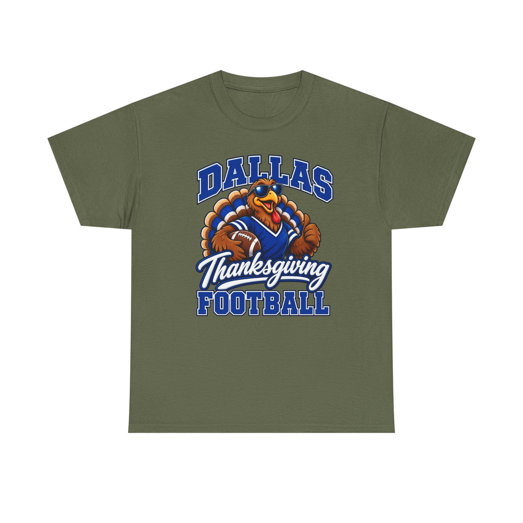 Dallas Thanksgiving Football T-Shirt — Turkey Mascot Game Day Tee